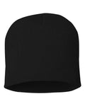 Sportsman 8" Beanie - Black Front