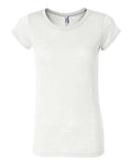 BELLA + CANVAS Women's Burnout Tee - White Front