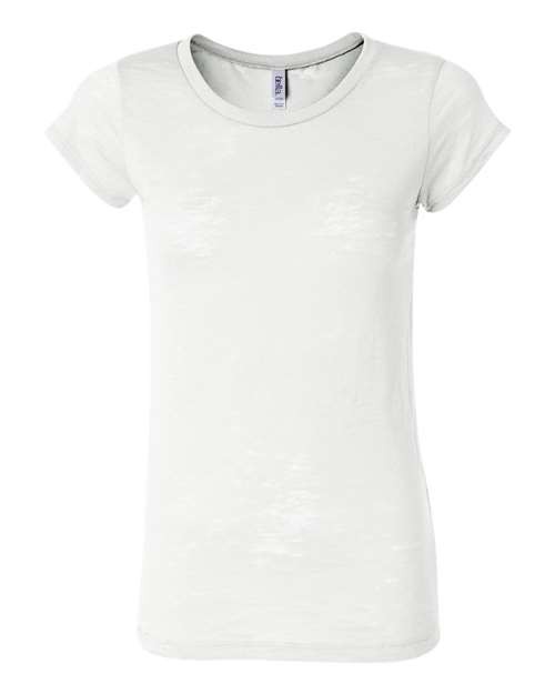 BELLA + CANVAS Women's Burnout Tee - White Front