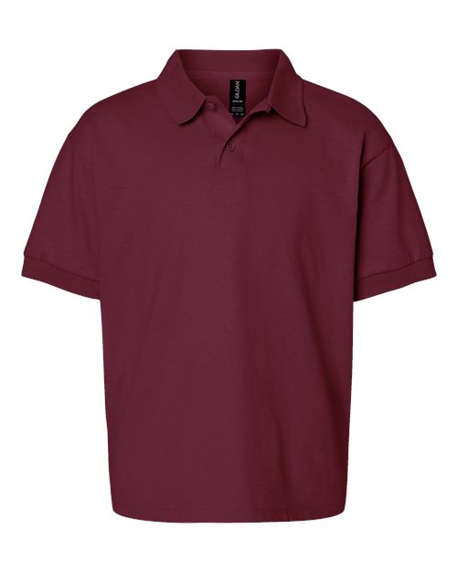 Youth DryBlend® Jersey Polo - Maroon Front