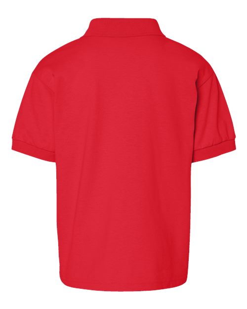 Youth DryBlend® Jersey Polo - Red Back