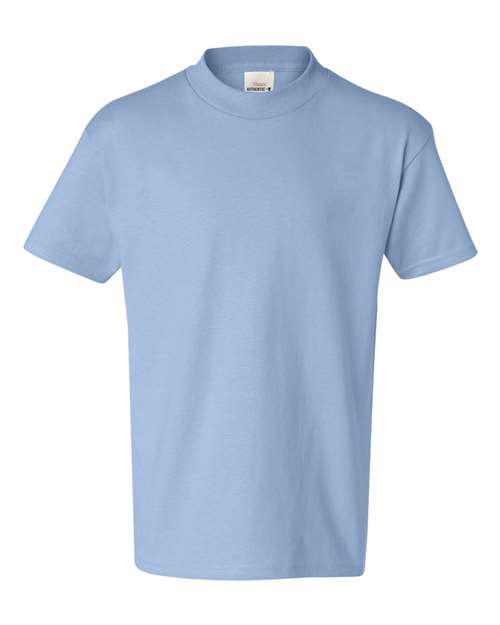 Hanes Youth Authentic T-Shirt - Light Blue Front