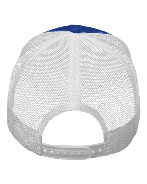 Mesh-Back Twill Trucker Cap - Royal/ White Back