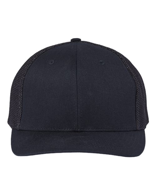 Richardson 112+ R-Flex Adjustable Trucker Cap - Black Front