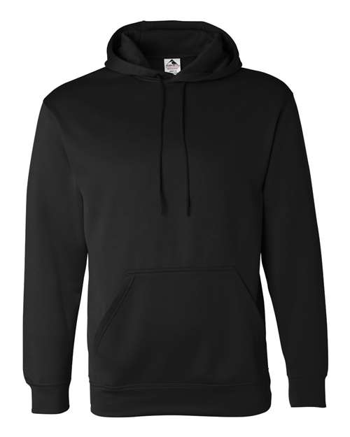 Augusta Sportswear Men's Wicking Fleece Hooded Sweatshirt - Black Front
