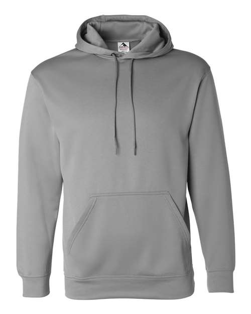 Augusta Sportswear Men's Wicking Fleece Hooded Sweatshirt - Athletic Grey Front