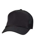 Five-Panel Trucker Cap - Black Front