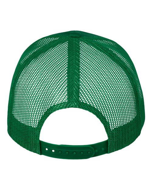 Mesh-Back Twill Trucker Cap - Kelly Back