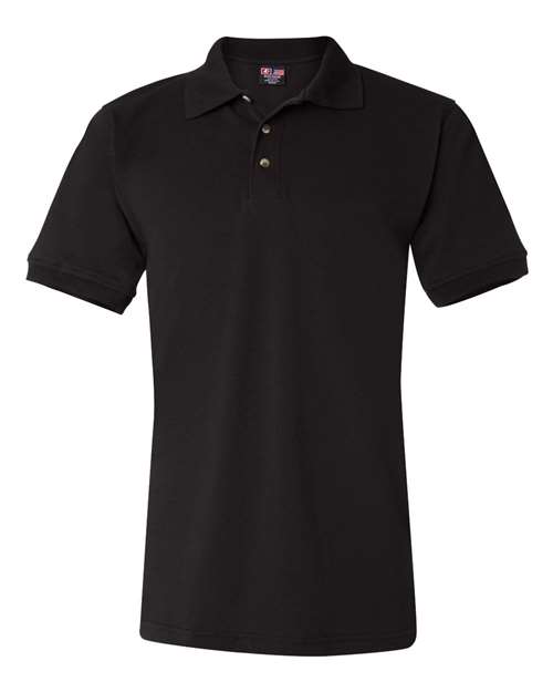 Bayside Unisex USA-Made Polo - Black Front