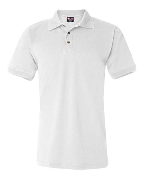 Bayside Unisex USA-Made Polo - White Front