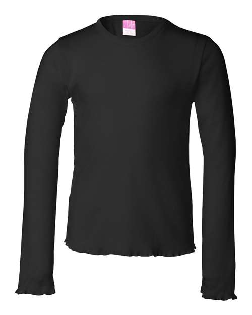 Augusta Sportswear Girls' Blash Jersey - White/ Black Front