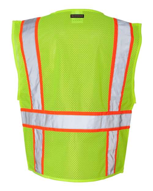Kishigo Unisex Ultra-Cool™ Solid Front Vest with Mesh Back - Back