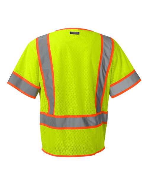 Kishigo Unisex Ultra-Cool™ Six-Pocket Mesh Surveyor’s Vest - Back