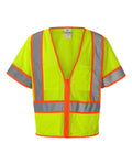 Kishigo Unisex Ultra-Cool™ Six-Pocket Mesh Surveyor’s Vest - Lime Front