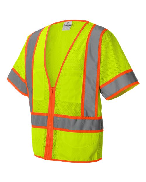 Kishigo Unisex Ultra-Cool™ Six-Pocket Mesh Surveyor’s Vest - Side