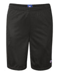 Unisex 9" Mesh Shorts with Pockets - Black Front