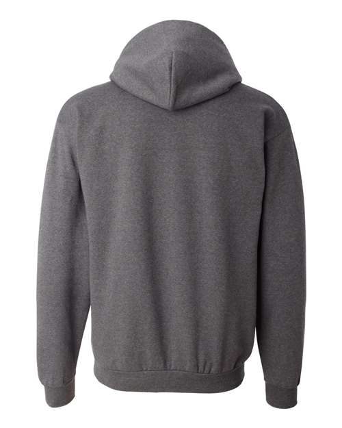 Unisex Powerblend® Hooded Sweatshirt - Charcoal Heather Back