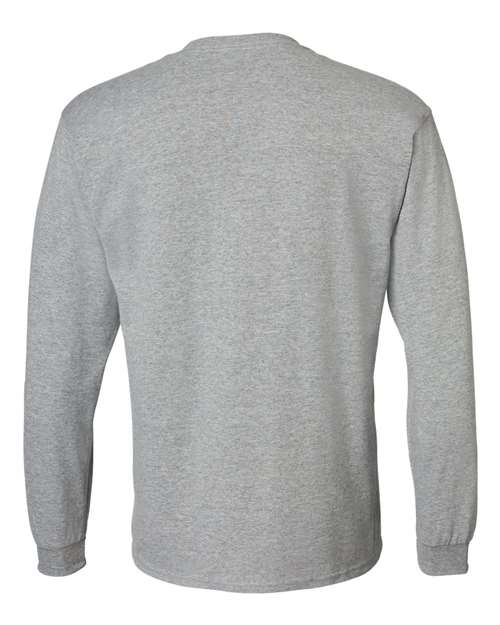 Unisex DryBlend® 50/50 Long Sleeve T-Shirt - Sport Grey Back