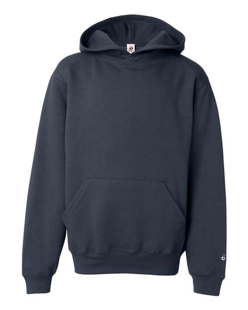 Badger Youth Hooded Sweatshirt - Navy Front