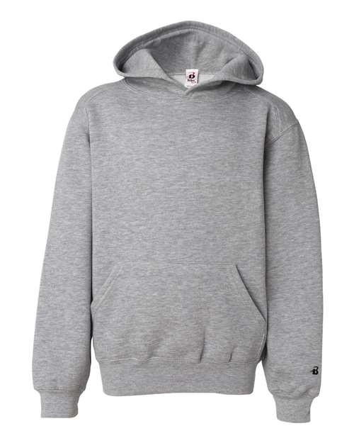 Badger Youth Hooded Sweatshirt - Oxford Front