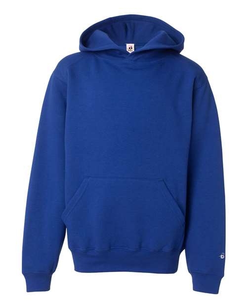 Badger Youth Hooded Sweatshirt - Royal Front
