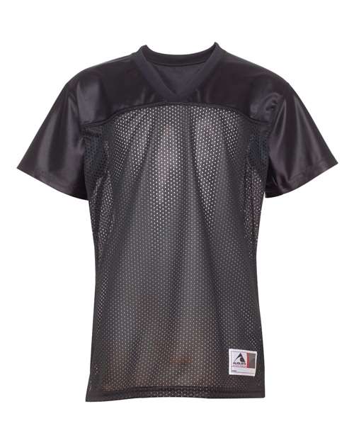 Augusta Sportswear Women's Junior Fit Stadium Replica Football Jersey - Black Front