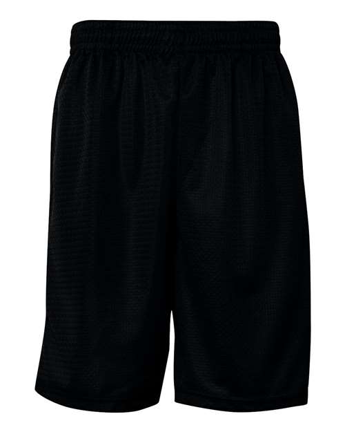 Badger Men's Pro Mesh 9" Shorts with Pockets - Black Front