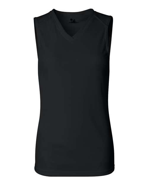 Badger Women's B-Core Sleeveless T-Shirt - Black Front