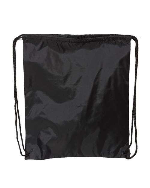 Large Drawstring Pack with DUROcord - Black Front