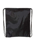 Large Drawstring Pack with DUROcord - Black Front