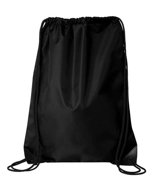 Value Drawstring Bag - Black Front