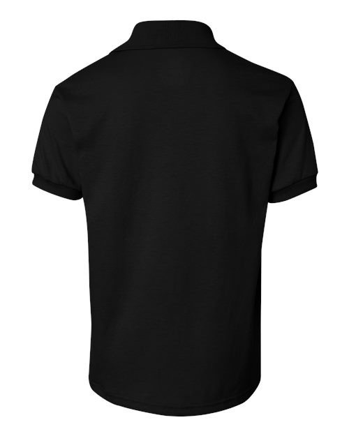 Hanes Youth EcoSmart® Jersey Polo - Back