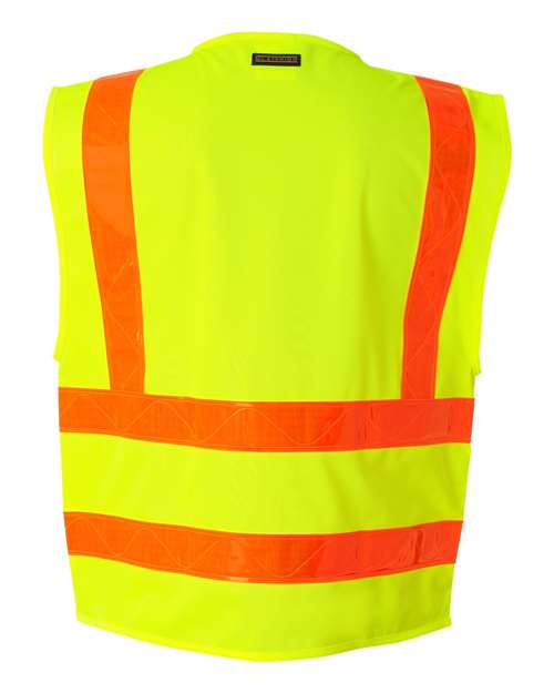 Kishigo Unisex Prismatic Hydrowick-Lite Multi Zipper Vest - Back