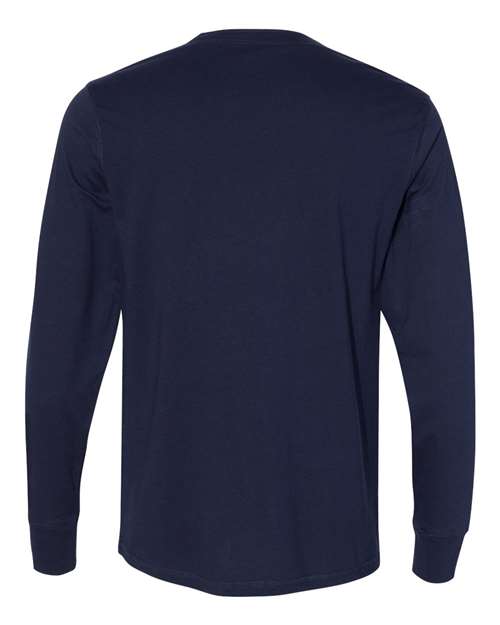 BELLA + CANVAS Men's Jersey Henley - Back