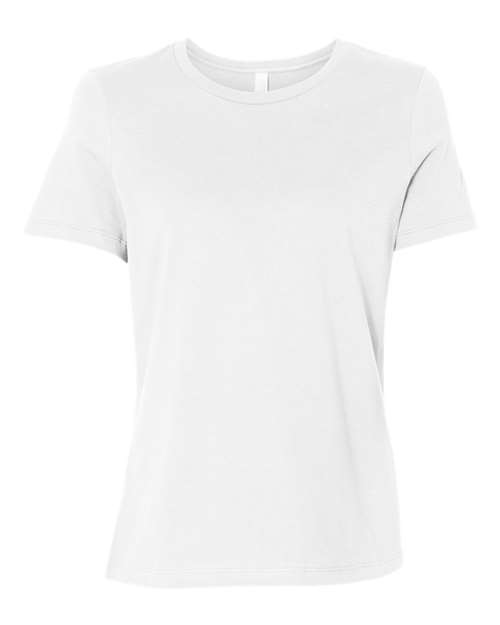 BELLA + CANVAS Women’s Relaxed Jersey Tee - White Front