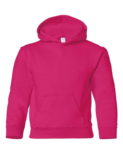 Youth Heavy Blend™ Hooded Sweatshirt - Heliconia Front