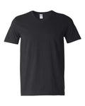 Unisex Softstyle® V-Neck T-Shirt - Black Front