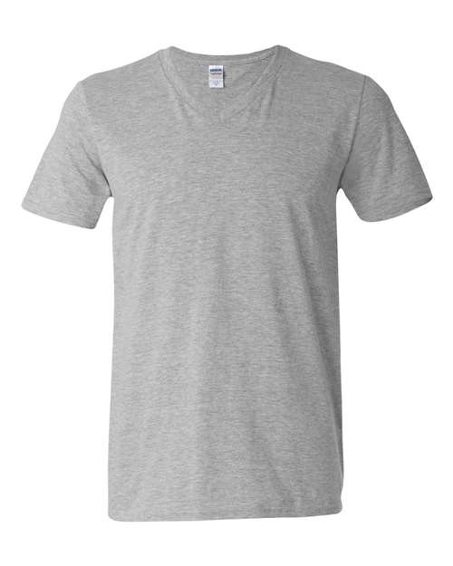 Unisex Softstyle® V-Neck T-Shirt - Sport Grey Front
