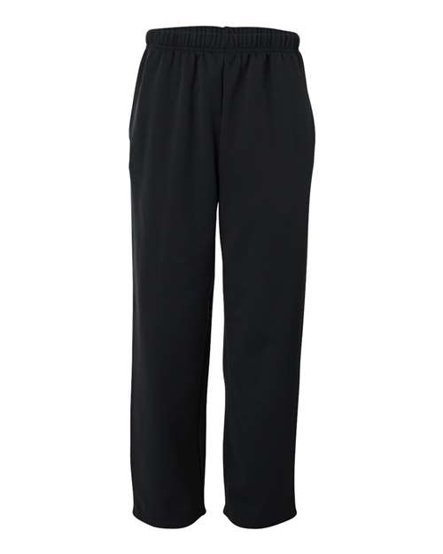 Badger Unisex Performance Fleece Open-Bottom Sweatpants - Black Front