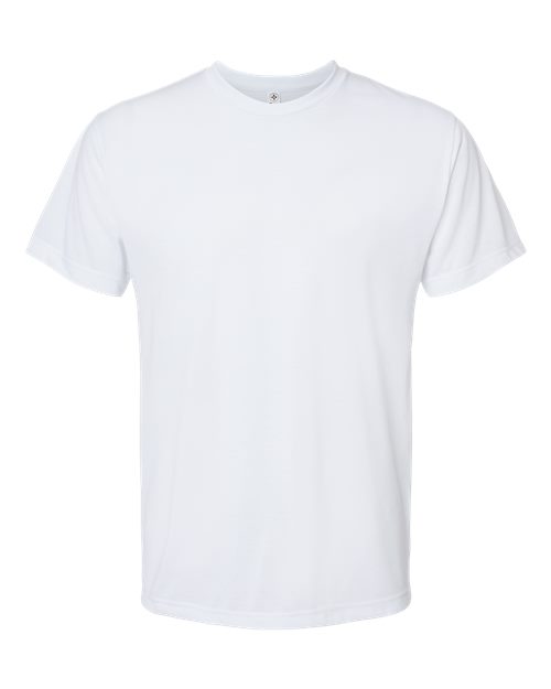 SubliVie Men's Polyester Sublimation Tee - White Front