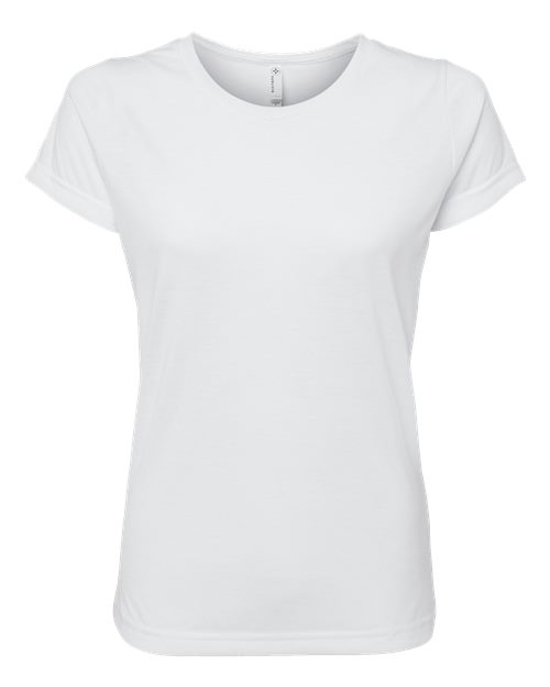 SubliVie Women's Polyester Sublimation Tee - White Front
