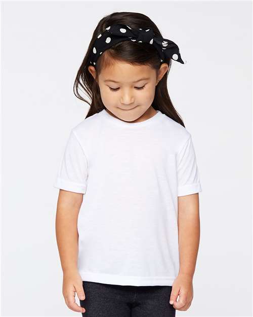SubliVie Toddler Polyester Sublimation Tee - Model Front