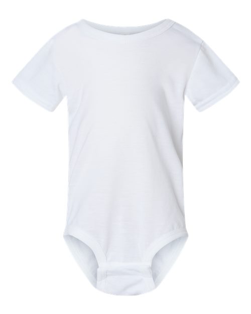 SubliVie Infant Polyester Sublimation Bodysuit - White Front
