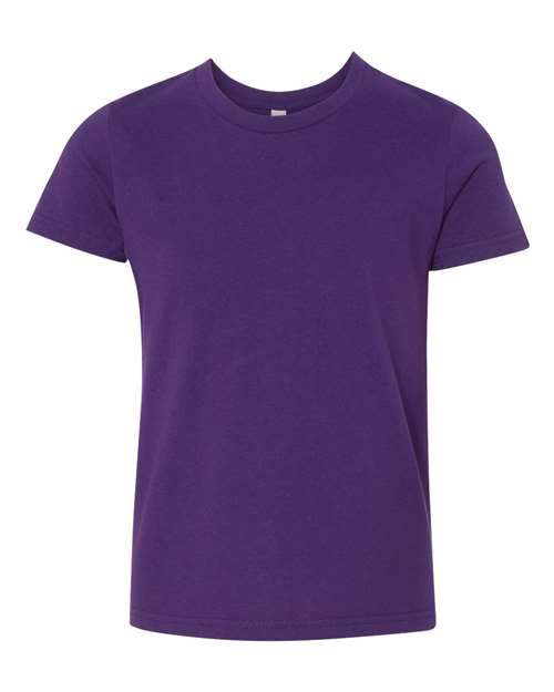 BELLA + CANVAS Youth Jersey Tee - Team Purple Front