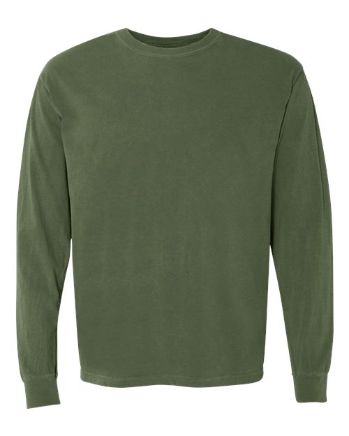 Unisex Garment-Dyed Heavyweight Long Sleeve T-Shirt - Hemp Front