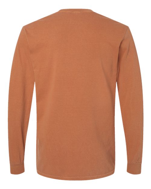 Unisex Garment-Dyed Heavyweight Long Sleeve T-Shirt - Yam Back