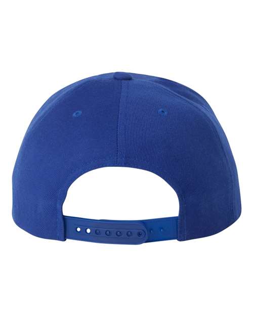 Premium Flat Bill Snapback Cap - Royal Blue Back