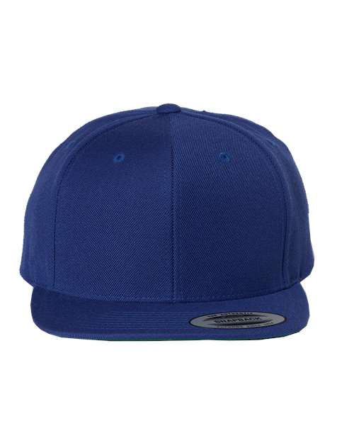 Premium Flat Bill Snapback Cap - Royal Blue Front