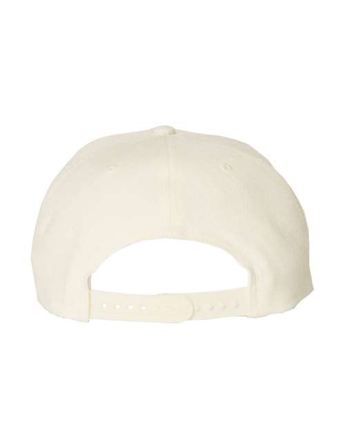 Premium Flat Bill Snapback Cap - Natural Back