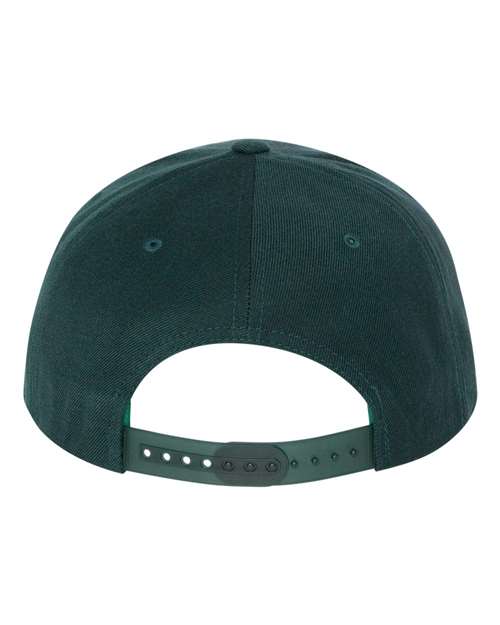 Premium Flat Bill Snapback Cap - Spruce Back